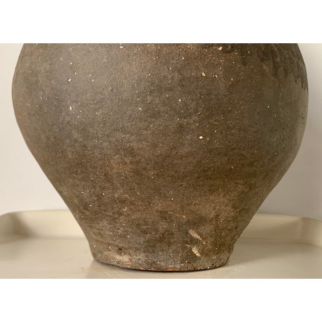 18th Bridal Jug Grey Picher "Cantaro" From Calanda, Spain, Terracotta Vase For Sale - Image 10 of 12