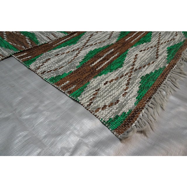 Rag Rug Swedish Mid Century Vinyl For Sale In Miami - Image 6 of 9