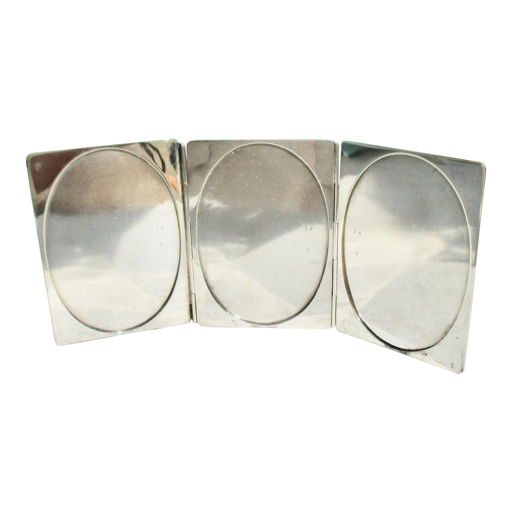 Vintage Tiffany Three-Fold Traveler Photo Frame Sterling | Chairish