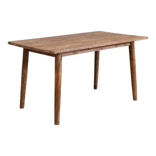 Small Reclaimed Solid Teak Dining Table For Sale