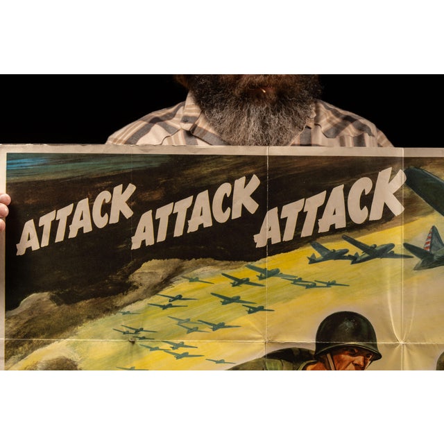American Vintage WWII-Era War Bonds Propaganda Poster For Sale - Image 3 of 10