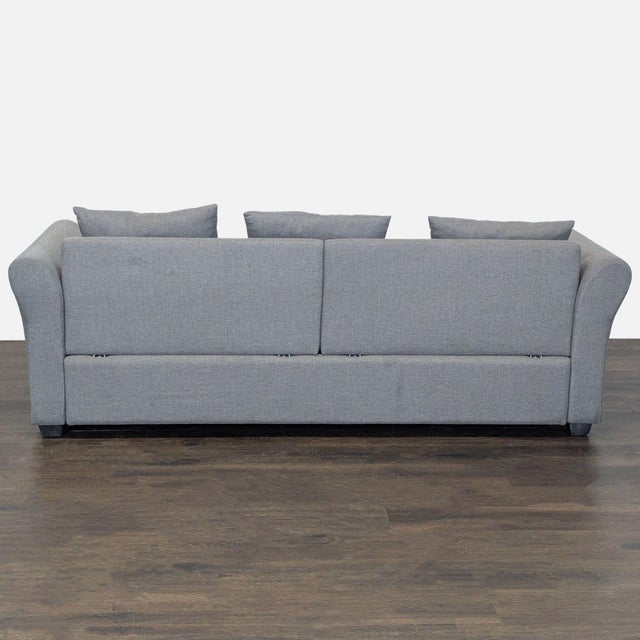 2000 - 2009 Modern 3-Seat Gray Sofa With Cushions For Sale - Image 5 of 9