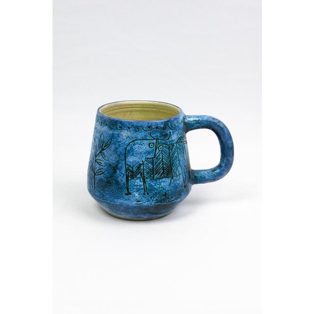 Mid-Century Earthenware Cup with Sgraffito Decoration of Fantastic Animals by Jacques Blin, France, 1960s For Sale - Image 13 of 13