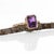 2020s 2.1ct Zambian Amethyst Ring With Natural Diamonds Accents: Solid 14k Gold, 9x7mm For Sale - Image 5 of 8