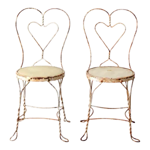 Antique Pair Ice Cream Parlor Chairs