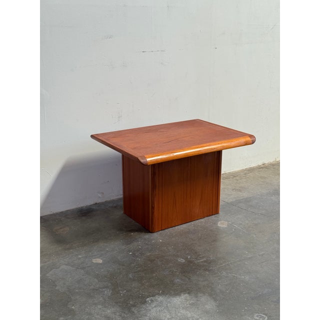 Wood 1960s Danish Teak Side Table - Vintage Mid-Century Modern Solid Wood Coffee Table For Sale - Image 7 of 10