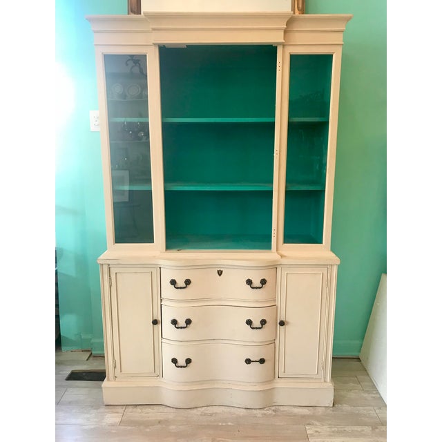 Ivory Painted China Cabinet Chairish