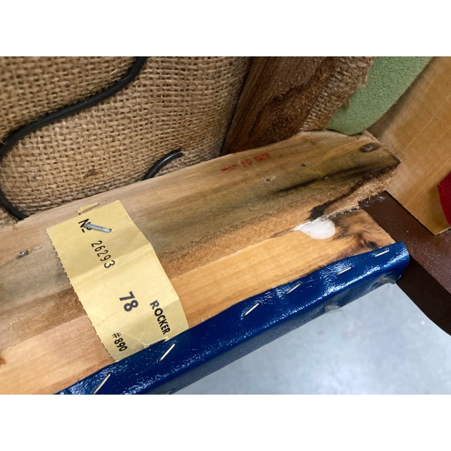 Mid-Century Modern Child’s Rocker Recliner in Tufted Vinyl For Sale - Image 12 of 13