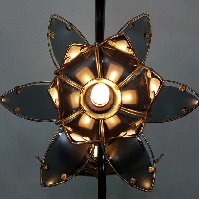 1970s Italian Glass Lotus Flower Floor Lamp Chairish