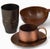 Vintage Copper Serveware Set in Hammered Finish from Eugen Zint, 1960s, Set of 8 For Sale - Image 4 of 5