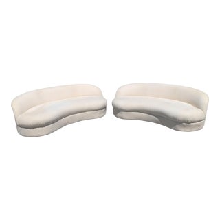 1990s Vintage Kidney Shaped Cloud Sofas - a Pair For Sale