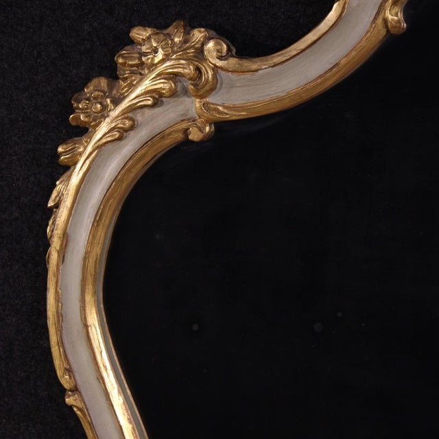Goldenrod Vintage Italian Lacquered and Gilded Mirror, 1960 For Sale - Image 8 of 11