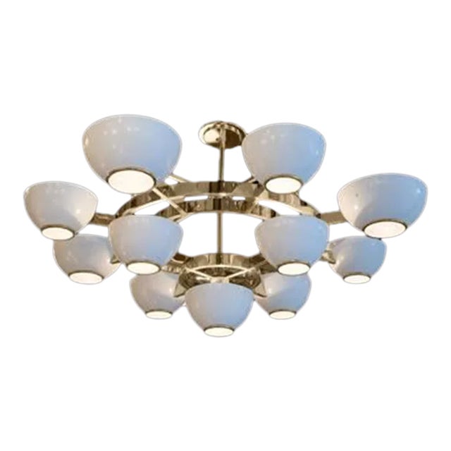 Centauri Due Chandelier in Brass Finish For Sale