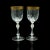 Art Deco 1920s Set of 4 Antique French Glass Wine Glasses For Sale - Image 3 of 13