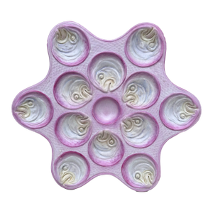 Rare 19th Century Pink Majolica Oyster Fish Heads Plate Wedgwood