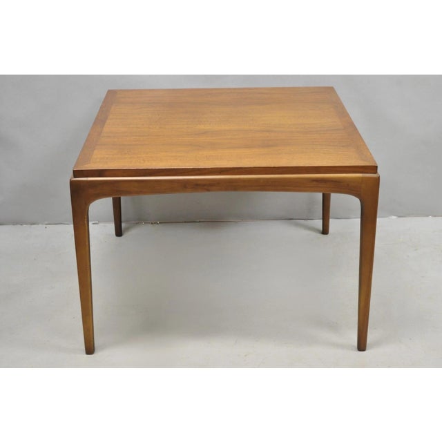 Vintage Lane Altavista Walnut "Rhythm" Mid Century Modern Square Coffee Table For Sale - Image 9 of 9