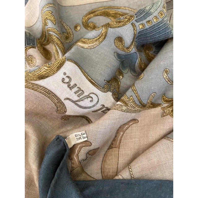 HERMÈS Cashmere Scarf “CHEVAL TURC” 1970 For Sale - Image 9 of 9