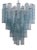 Italian Chandelier in Tronchi Blue Murano Glass, 1980s For Sale