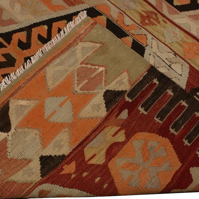 1940’s Vintage Gal Burgundy Kilim Rug-3’4’x4’5" For Sale In New York - Image 6 of 6