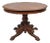 Antique French Empire Carved Mahogany Paw Foot Pedestal Base Round Center Table For Sale