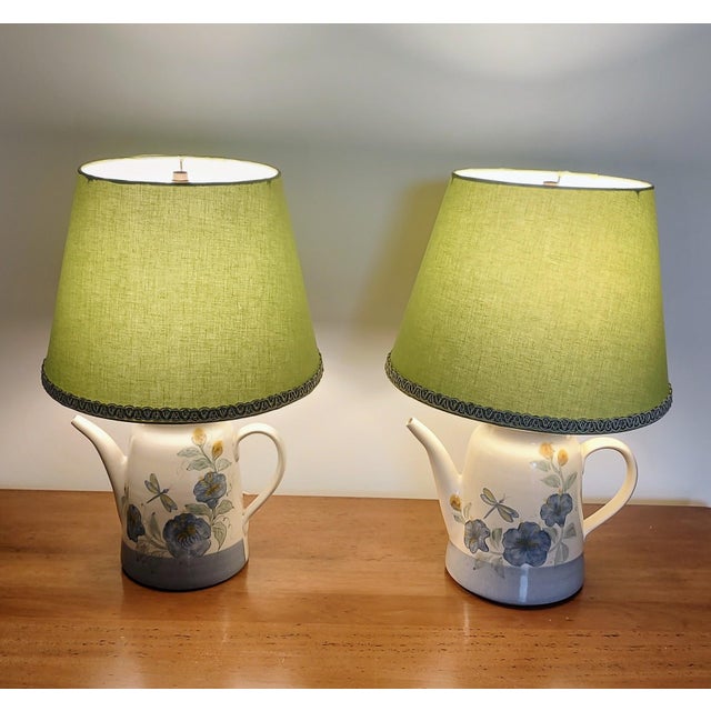 Farmhouse Pair of Vintage Patton Pottery Lamps For Sale - Image 3 of 11