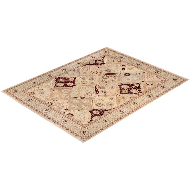 Ivory Mogul, One-of-a-Kind Hand-Knotted Area Rug - Ivory, 9' 3" x 11' 10" For Sale - Image 8 of 8