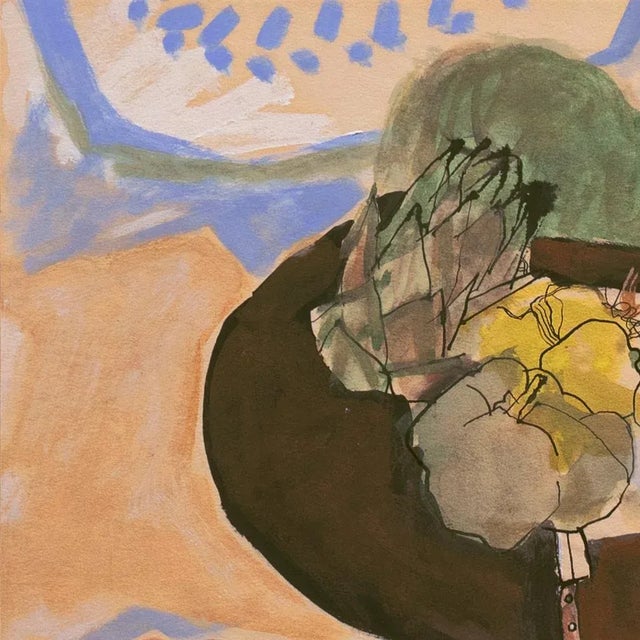 Paper 'Still Life, Jade and Gold' by Millicent Tomkins, Woman Artist, Berkeley, San Francisco Museum of Art For Sale - Image 7 of 8