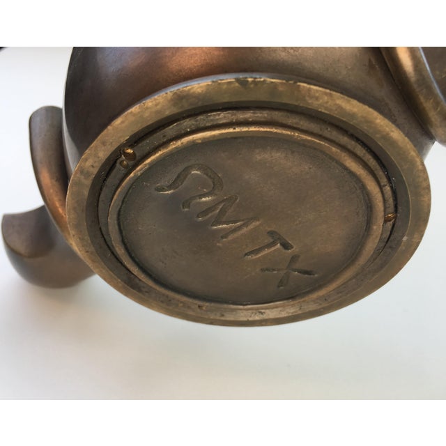 1920s 1920's Bronze "Genie" Pendant Light For Sale - Image 5 of 9