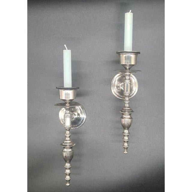 Vintage Chrome Wall Sconces, 1970s, Set of 2 For Sale - Image 4 of 13