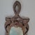 Wood Antique American Folk Art Horseshoe Mirror With Carved Dove and Initials For Sale - Image 7 of 7