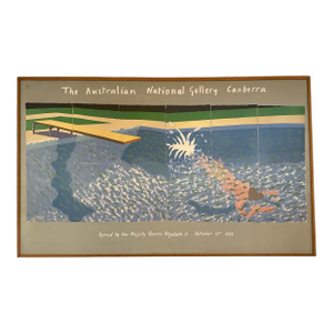 1980s David Hockney, a Diver From Paper Pools Lithograph