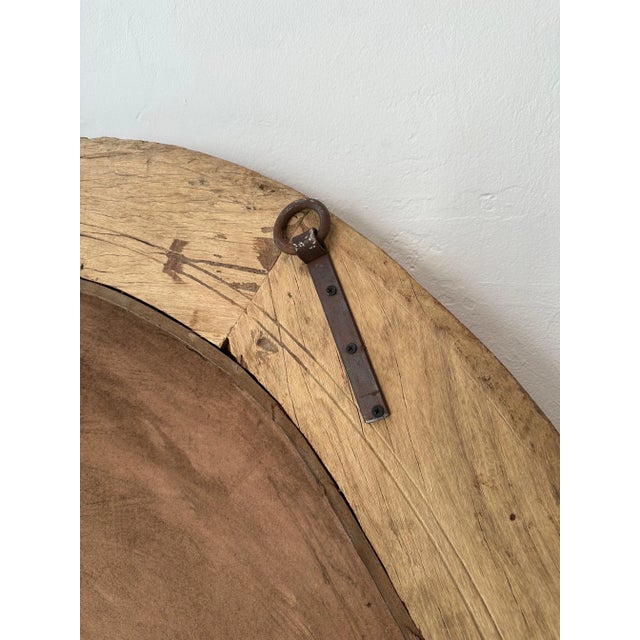 Rustic Oversized Wood Framed Mirror For Sale - Image 9 of 10