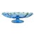 Hand‑Blown Mid-Century Blue Pedestal Bowl For Sale