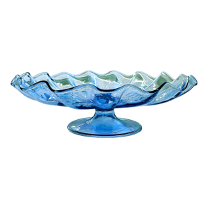 Mid 20th Century Hand‑Blown Pedestal Bowl