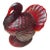 1960s Vintage Le Smith Ruby Red Amberina Glass Turkey Candy Dish With Lid For Sale