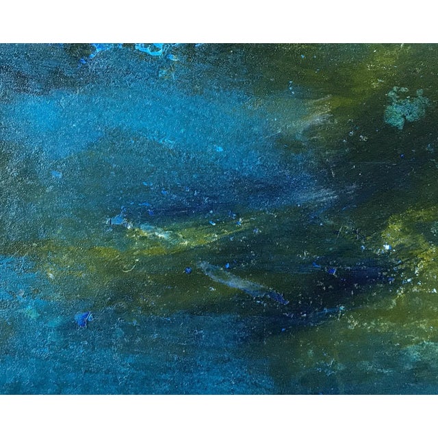 Patricia Zippin "Pond Water 3" 1980s Mixed Media 20"x 14.5", For Sale - Image 4 of 5