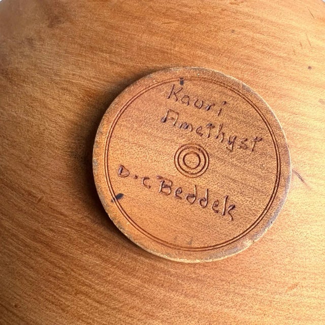 2010s Modernist Art Sculptural Kauri Wood Bowl Beddek Nz For Sale - Image 5 of 12