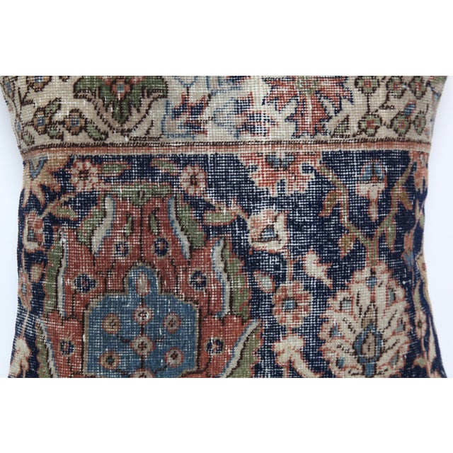 Vintage Hand-Knotted Tribal Rug Pillow Cover -20'' X 20'' For Sale - Image 4 of 6