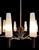 Large Mid-Century Modern Scandinavian Teak, Glass, & Brass Chandelier in the style of Stilnovo, 1960s For Sale - Image 9 of 14