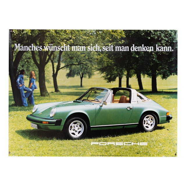 Some Things You've Wanted For As Long As You Can Remember Porsche Advertising Poster, 1970s For Sale