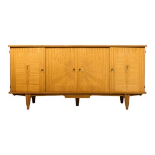 1940s French Art Deco Sycamore Maple Sideboard For Sale