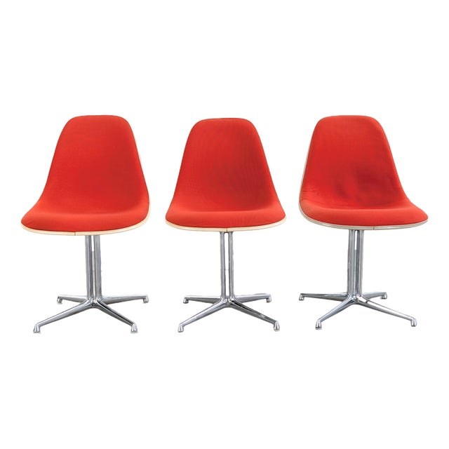 Fiberglass La Fonda Chairs by Charles Eames for Herman Miller, Set of 3 For Sale
