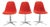 Fiberglass La Fonda Chairs by Charles Eames for Herman Miller, Set of 3 For Sale