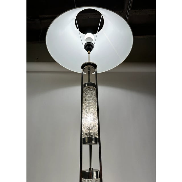Mid 20th Century Mid 20th Century Stacked Cut Glass Lamp From West Germany For Sale - Image 5 of 10