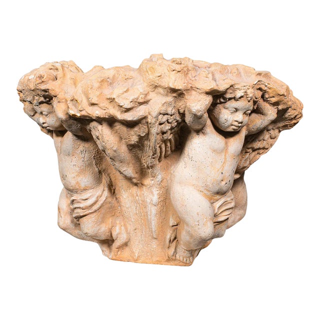 Vintage Decorative Putti Planter, Italian, Jardiniere, Cherub Figures, C.1950 For Sale