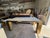 1970s French Modern Brass and Travertine Dining Table For Sale - Image 16 of 18
