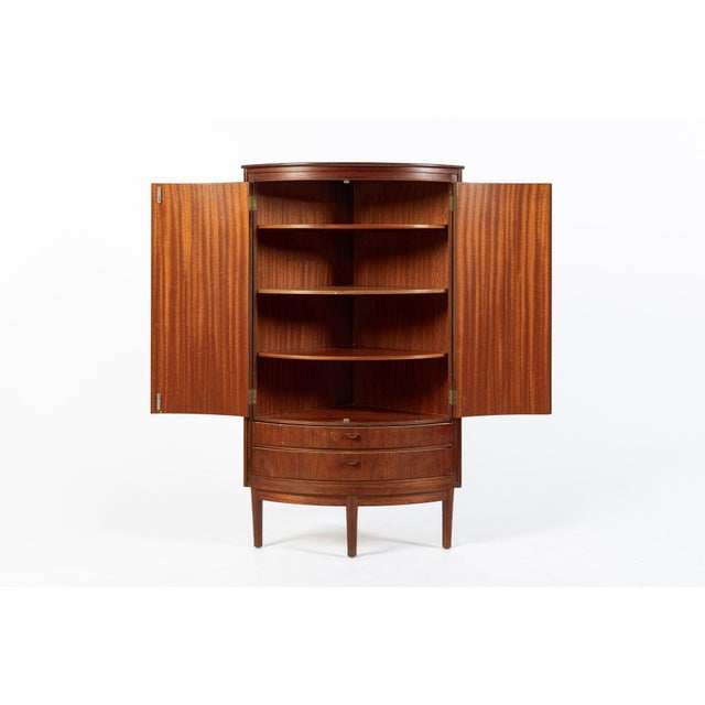 Mid-Century Danish Modern Teak Corner Bar or Storage Cabinet 1960s Selling as-Is For Sale - Image 4 of 14