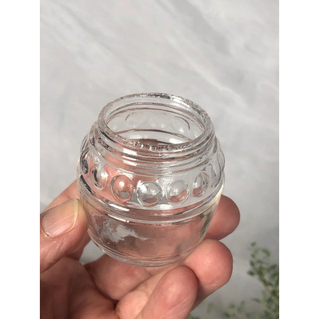 Antique Glass Inkwell Bottle With Brass Hinged Lid For Sale - Image 11 of 13