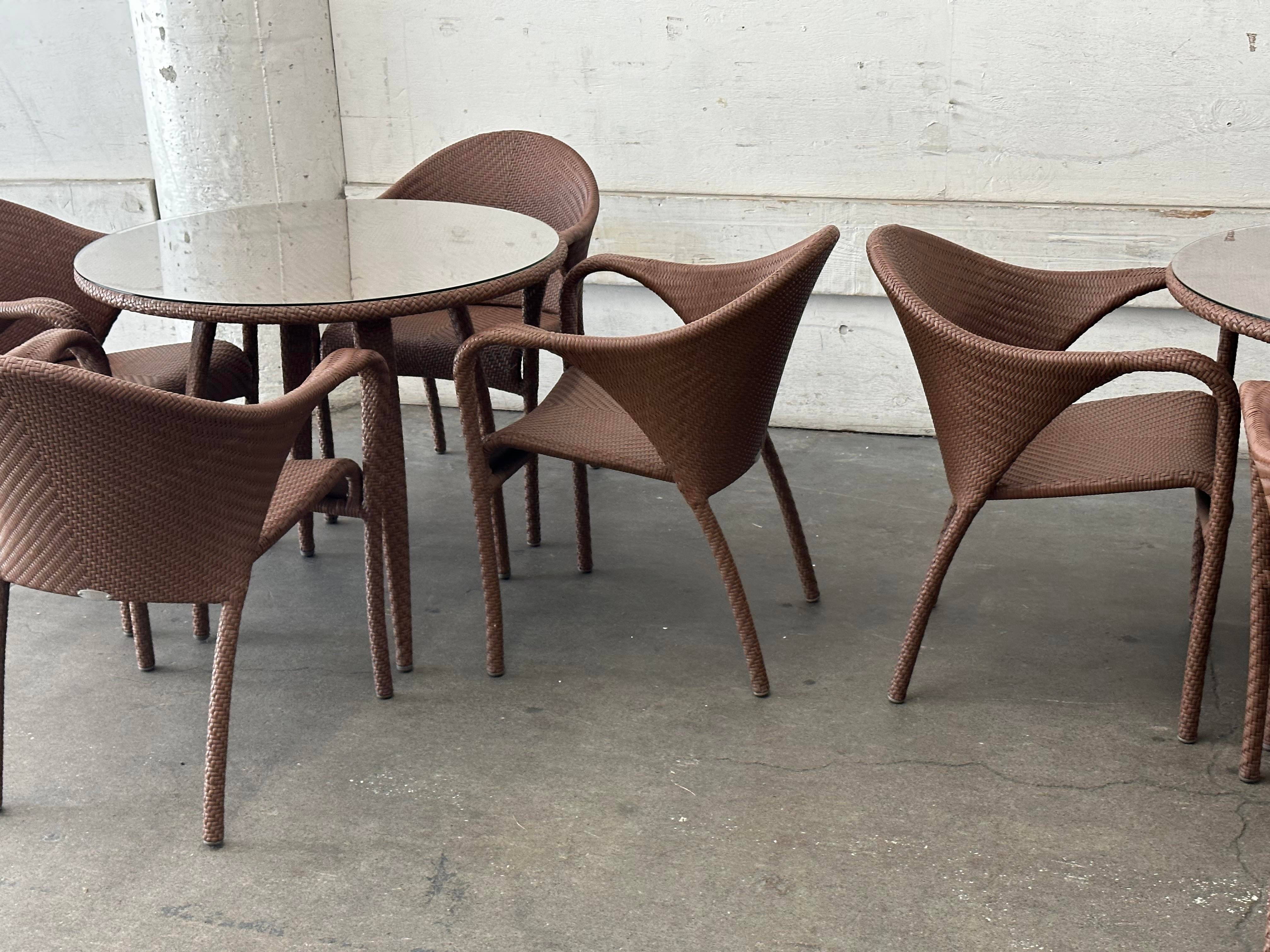 Dedon Richard Frinier Two Tango Outdoor Table + Eight Armchairs