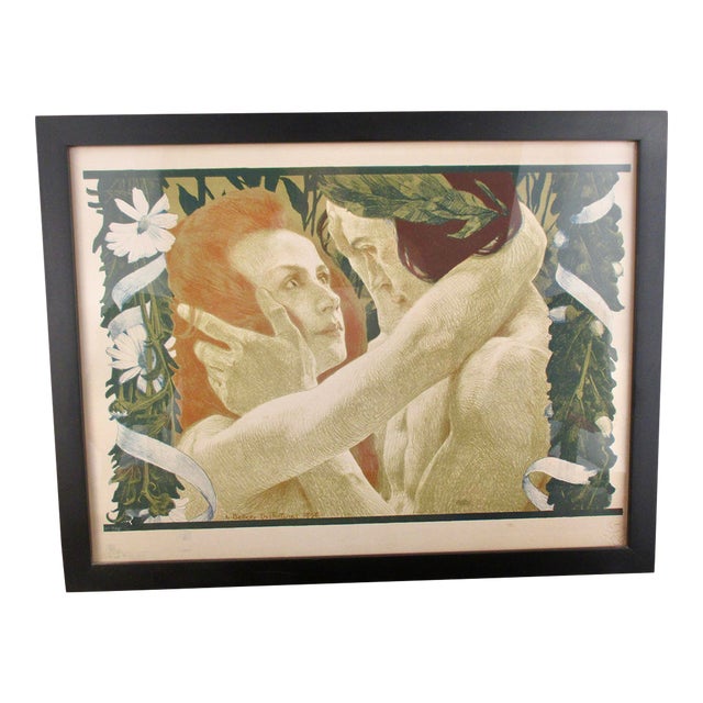 Bellery-Desfontaines Paris "The Enigma" Lithograph 1898 For Sale